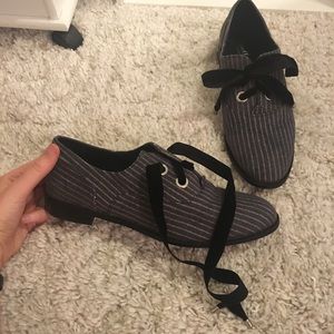 Shellys London Grey Textile Oxfords, 41